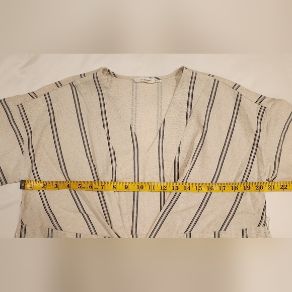 Blu Pepper striped midi wrap dress size M - Picture 14 of 14